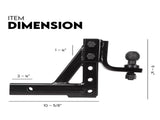 Towbar Adjustable Drop Tow Bar Ball Mount Tongue Hitch Trailer Car 3500KG 50mm V379-TOWBAR16PR