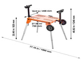 Miter Saw Stand with Tabletop and Wheels 330lbs Load Capacity Adjustable V952-TSXQJZJ5060IEB045V0