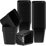 200 Pieces Seedling Pots, Nursery Pots, Reusable Plastic Square Seedling Pot Seedling Pots V1237-ZY-528-034