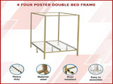 4 Four Poster Double Bed Frame V63-826571