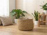 Natural Woven Rattan Plant Pot Cover and Decorative Flower Basket Breathable Grass Floor Standing V1366-AZ2-W-17630