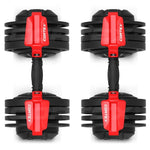 CORTEX Revolock V2 48kg Pair Set Adjustable Steel Dumbbell Barbell Kettlebell All-in-One V420-CSDB-DBRV224-2