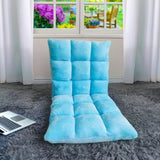 SOGA Floor Recliner Collapsible Lounge Sofa Couch Folding Chair Cushion Light Blue LOUNGECHAIRLIGHTBLUE