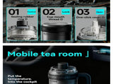 Giant Straw Tumbler Large Capacity Insulated Tumbler Ceramic Lined Cup - Silver - grey - Size V1102-122-62231-SIL-316-1200ML