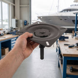 Boat Seat Swivel Base Mount Plate Black Metal for Chair Universal Compatibility and High Rigidity V1369-AZ3-W-13140