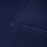 Accessorize 400TC Navy Bamboo Cotton Double Stitch Quilt Cover Set King V442-HIN-QUILTCS-DOUBLESTITCH-NAVY-KI