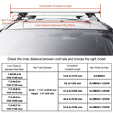 Roof Rack Cross Bars, Aluminum Roof Rack Crossbars, Fit Raised Side Rail with Gap, 90 kg Load V952-CDHGJTYKTYKCPRACFV0