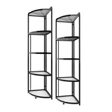 SOGA 2X 5 Tier Steel Triangular Corner Stand Multi-Functional Shelves Portable Storage Organizer KITCHENXY026X2