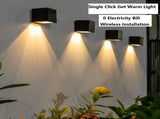 Solar Fence Lights with 2 Modes Warm,3 Pack Led Solar Wall Lamps Outdoor Waterproof for Deck, Step, V1192-AZ-W-15889
