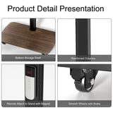 37-75 Inch Electric Height Adjustable Rolling TV Stand - Motorized Floor Mount with Remote Control, V767-U-Z1876-AU
