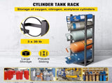 Refrigerant Tank Rack with 3x30lb and Other 3 Saving Space, Cylinder Tank Rack 46x13x4-inch, V952-QPJ3X30BJQT000001V0