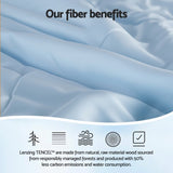 Giselle Tencel Quilt 200GSM Summer Quilts Comforter Doona Light Weight Soft Throw Blanket Queen QUIILT-TC-200-Q