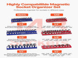 Magnetic Socket Organizer Set, 6PCS Socket Holder, 1/4'', 3/8'' & 1/2'' Metric SAE Socket Trays with V952-TTJCXSHL6JTC3DNUPV0