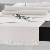 Hoydu Cotton Ribbed Table Runner 45cm x 200cm - MARSHMALLOW V442-GNA-TABLER-RIBBED-200CM-MARSHMALLOW
