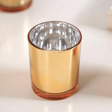 40 Pack Gold Votive Tealight Candle Holders Valentines Day Mercury Wedding Decor Glass Candlestick V382-GOLDS40