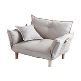 NNEOBA Convertible Sofa Couch with Adjustable Backrest and Armrests V728-1005002624020822-BEIGE-LINEN-UPHOLST