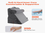 Bed Wedge Pillow for Sleeping, 3 Pcs Adjustable Orthopedic Bed Wedge Set, with Washable Cover & Foam V952-XXZKDJXXZ3JTPE38X001V0