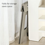 Gray folding step stool, compact stool, non-slip step stool, heavy-duty stool, home accessory, V1102-102-65455
