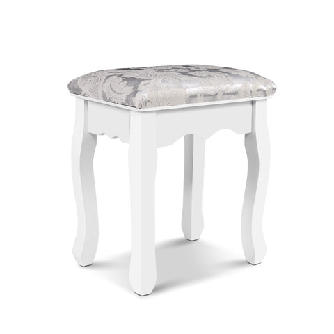 Artiss Dressing Table Stool Velvet White DRESS-D-STOOL-WH