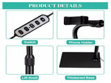 Half Moon Floor Fill Lamp for Salon Tattoo Eyelash Makeup Beauty LED Lash Light Black V201-BTHDM6XBL8AU