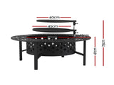 Grillz Fire Pit BBQ Charcoal Smoker Portable Mesh Pits Outdoor Camping Fireplace FPIT-YH-BBQ-3IN1-DESK
