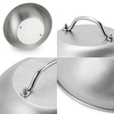 3X Griddle Accessories Heavy Duty 9in Wide Smashed Burger Melting Cheese Dome Cover Stainless Steel V1369-AZ3-W-11334