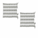 Rans Set of 2 Alfresco Stripe Chair Cushion Pads 40 x 40 cm Grey V442-RAN-CHAIRCU-SETOF2STRIPE-GREY-SQ