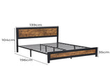 Levede Metal Bed Frame Mattress Base Double BF1047-D