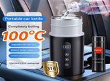 White Portable Car Electric Kettle 12V/24V Universal USB Travel Water Boiler 500ml 316 Stainless V888-ELOSUNG51235