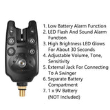 2PCS Fishing Bite Alarm with Indicator LEDs Light Fishing Alarm for Line Pole Fish Lure V1192-AZ-W-30785