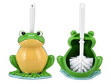 Frog Shape Toilet Brush Creative Bathroom Cleaning Brush with Holder Bowl Standing Toilet Brush Set V1294-YM0523-3117220058011
