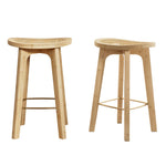 Artiss 2x Bar Stools Bamboo Rattan Stool Counter Chair Kitchen Barstools BA-Y-1033-NAX2