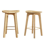 Artiss 2x Bar Stools Bamboo Rattan Stool Counter Chair Kitchen Barstools BA-Y-1033-NAX2