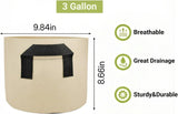 Tan 5-Gallon Breathable Grow Bags with Reinforced Handles Includes 5 V1188-MS-909-039