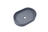 Ultra Modern Concrete Cement Wash Basin Counter Top Matte Dark Gray Oval Basin V549-5838CONOVALDARKGREY