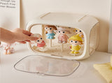 Cream White With Lamp Wall Mount & Desktop Blind Box Display Case - Clear Dustproof Storage V888-ELOSUNG24928