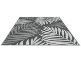 Gardeon Outdoor Rugs 152x244cm Large Carpet Reversible Area Mat PP Dual-Sided Patio Rug Leaf OR-5X8FT-LEAF-GY