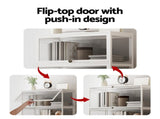 Artiss 5-Tier Display Cabinet Storage Bookshelf Clear Shelf White FUR-T-DSHELF-03-WH