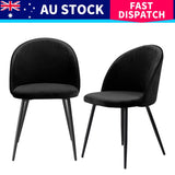 Levede 8x Dining Chairs Kitchen Cafe Black CH1037-2-BKX4