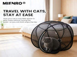Portable Foldable Pet Playpen Pop Up Mesh Tent for Small Cats Dogs Rabbits Guinea Pigs Indoor V1341-ZY-F645MYCG-BLACK
