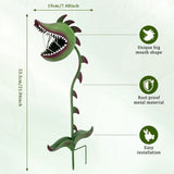 Metal Carnivorous Plant Garden Stake with Enduring Rustproof Metal, Suitable for Yard Decor, for V1369-AZ3-W-12286