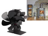 6 Blade Stove Eco Fan Black High Temperature Resistant Self Starting Energy Saving Heat Powered Fan V1294-YM3113220250011-0421