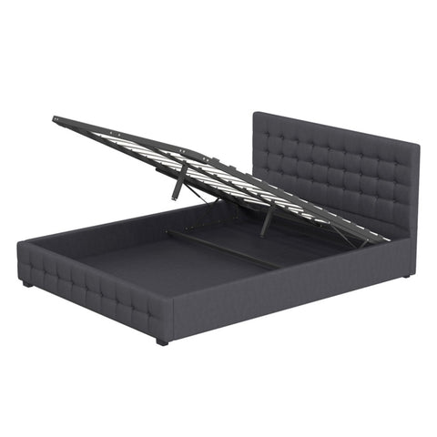 Milano Decor Eden Gas Lift Bed - Dark Grey - Queen ABM-10001887