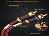 Auidophile 2RCA Male to 2RCA Male Stereo Audio Cable,Gold Plated 4N Oxgen-Free Copper Core V1259-DP01-A-2863