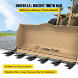 Bucket Tooth Bar, 48in Inside Bucket Width Tractor Bucket Teeth, 9.84in Teeth Space Tooth Bar for V952-CDZTSWJ48INCHETVYV0
