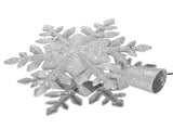 Christmas Tree Topper Projector Light LED Rotating Snowflake Projection Lamp Decoration SilverUS V1294-YM0901-3119200143111
