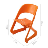 ArtissIn Set of 4 Dining Chairs Office Cafe Lounge Seat Stackable Plastic Leisure Chairs Orange AI-PP-CHAIR-OR