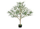 150cm Artificial Olive Tree with Black Pot, Tall Fake Tree with Natural Wood Trunk & Realistic Green V952-RZS5FTGLSSLX6A0M6001V0