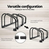 Weisshorn 3 Bike Stand Rack Bicycle Storage Floor Parking Holder Cycling Black BIKE-3-BK