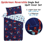 Caprice Marvel Spiderman Reversible Licensed Quilt Cover Set Single V442-CAP-QUILTCS-SPIDERMAN8209-BLUE-SB